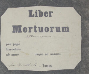 Liber Mortuorum Extraneorum parafia Nienadówka